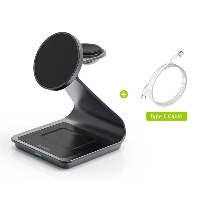 Magnetic 3 in 1 Wireless Charger for Iphone 15 Pro Max/14/13 30W Wireless Charging Station for Apple Watch/Airpods Pro