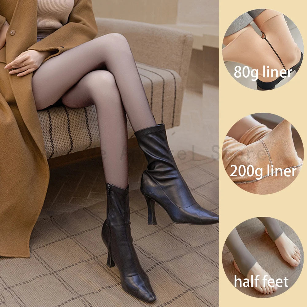 Warm Polka Dot Thermal Tights