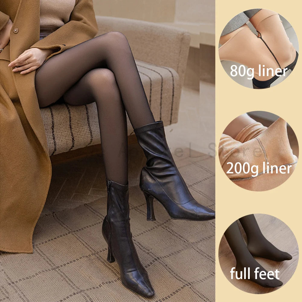 Warm Polka Dot Thermal Tights