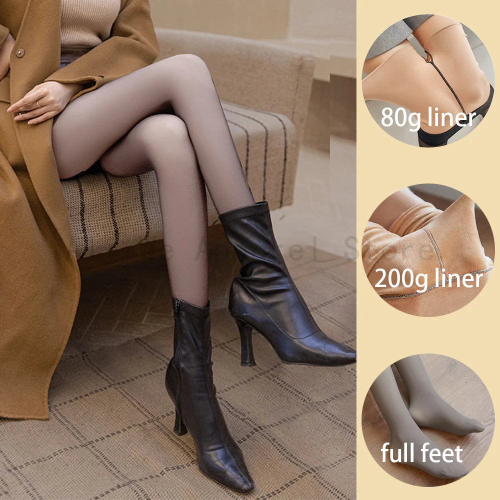 Warm Polka Dot Thermal Tights