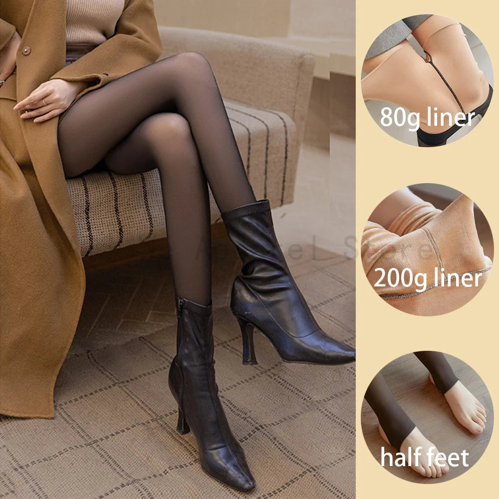 Warm Polka Dot Thermal Tights