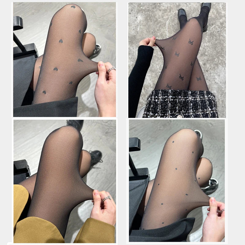 Warm Polka Dot Thermal Tights