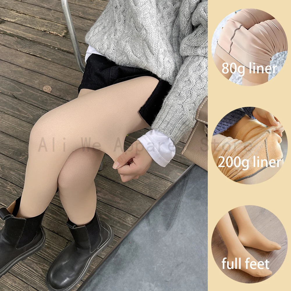 Warm Polka Dot Thermal Tights